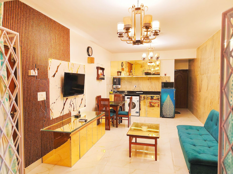 1BHK with pool near beach,a Entire rental unit in Candolim